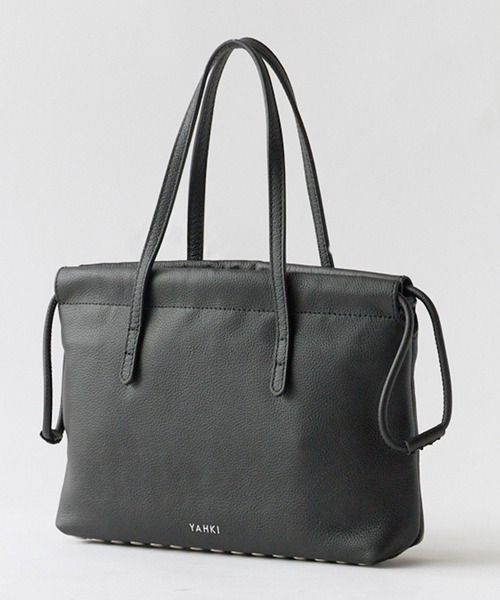 YAHKI（ヤーキ） ハンドバッグ LEATHER 牛革レザー 巾着ハンドバッグ