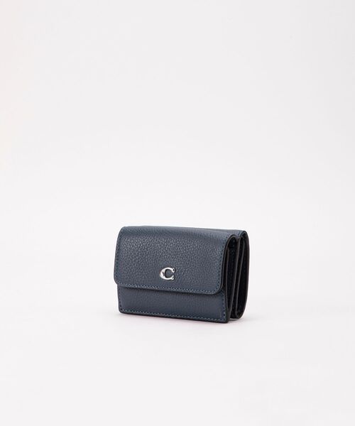 COACH レディース三つ折財布（バッグ、小物素材：本革、レザー）｜財布