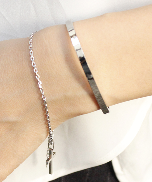 YArKA バングル 「YArKA / ヤーカ」stainless plane bangle1 