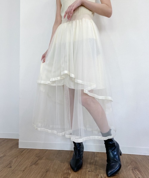 EMMETI ロング・マキシ丈スカート ベージュ系 4133724J0082 dot eimyスカート（マキシ丈/ロングスカート）｜eimy istoire