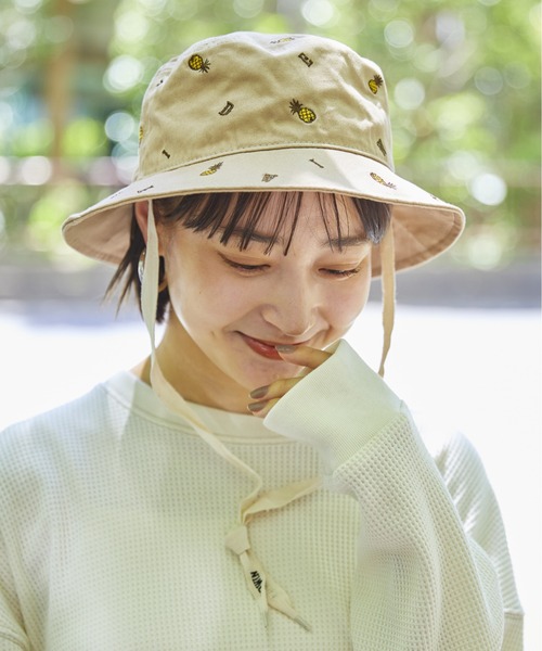 EDWIN（エドウィン） 帽子 ハット 「EDWIN」ロゴ刺繍バケットハット