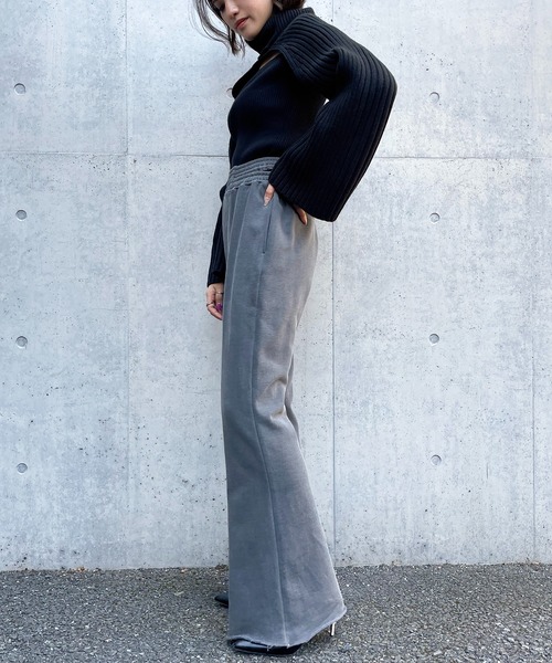 SPIRALGIRL スウェットパンツ ジャージ バイオ裏毛ワイドパンツ