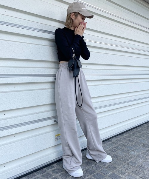 SPIRALGIRL スウェットパンツ ジャージ バイオ裏毛ワイドパンツ