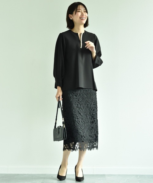 ANANAS - 楽天♥アナナ♥のパール可愛いブラウス anana アナナ ブラウス a59-033 レディース 3Dチュール フリル 5