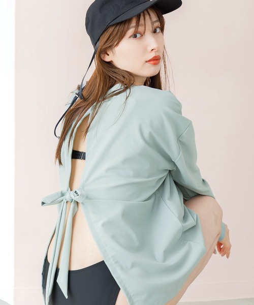 水着・ラッシュガード OGI 水着 バックシャンラッシュガード付き ビキニ 4点セット レディース