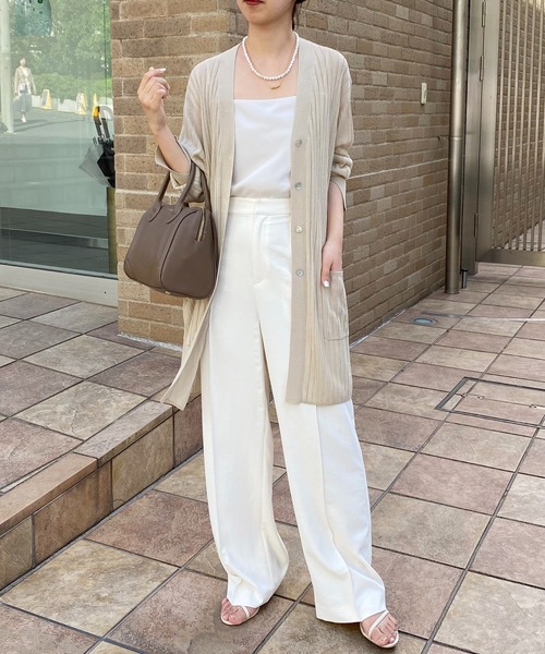 カーディガン シアーリブロングカーデ COLLAGE