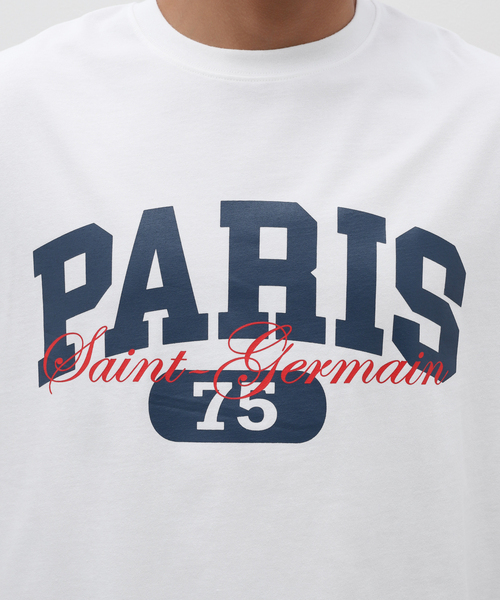 tシャツ 「Paris Saint-Germain」バーシティロゴプリント T
