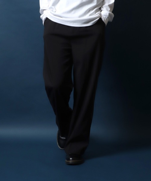 ANPAS スラックス Tuck Wide Straight Pants/別注 センター