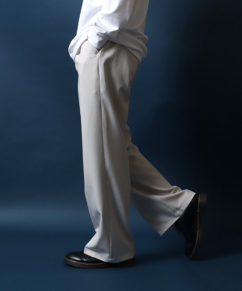 ANPAS（アンパス） スラックス Wide Straight Trousers with Center
