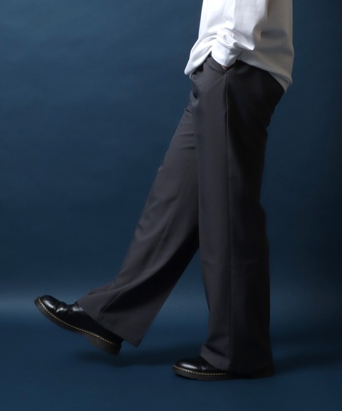 ANPAS スラックス Tuck Wide Straight Pants/別注 センター