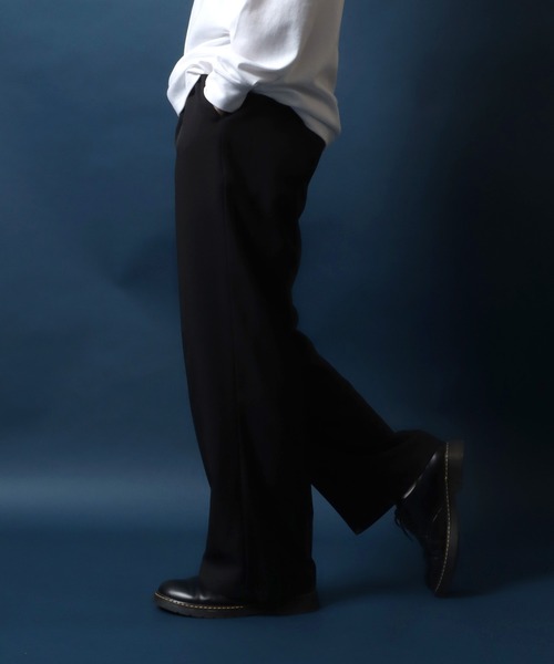 Student Apathy タックスラックス ワイドストレートパンツ Student Apathy タックスラックス ワイドストレートパンツ