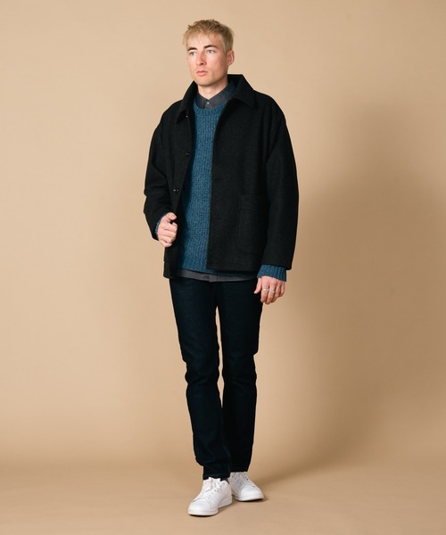 3313【希少モデル・美品】フルカウント ウール カバーオール ネイビー 38 3313【希少モデル・美品】フルカウント ウール カバーオール ネイビー