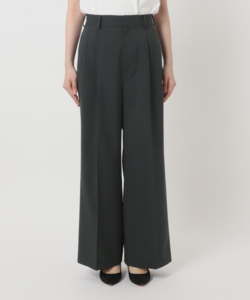 【美品】Spick & Span◆センタープレスパンツ　ブラック38 Spick＆Span 【2022AW】スピック&スパン Spick and Span