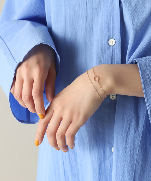 Lilas ブレスレット ペンタゴンダイヤブレスレット K10 レディース