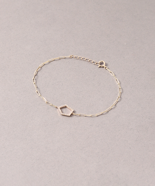 Lilas ブレスレット ペンタゴンダイヤブレスレット K10 レディース