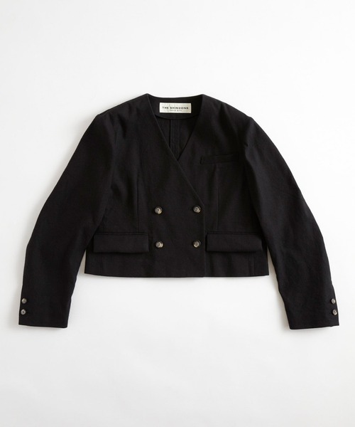ザシンゾーン SHINZONE ノーカラー テーラードジャケット リネン 34 THE SHINZONE ジャケット ノーカラージャケット COTTON LINEN