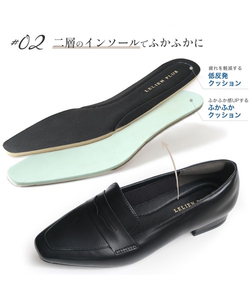 shoko　黒のスクエアトゥローファー o-5472_1.jpg