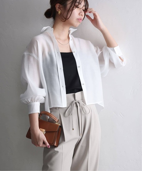 La TOTALITE - ⭐︎新品未使用⭐︎La Totalite リネンバンドカラーシャツ♪ ラ トータリテ La Totalite 【TICCA/ティッカ】リネンスクエア