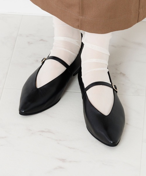パンプス 「Made in Japan」メリージェーンフラットパンプス/641307の画像