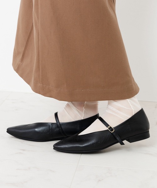 HIMIKO パンプス 「Made in Japan」メリージェーンフラットパンプス