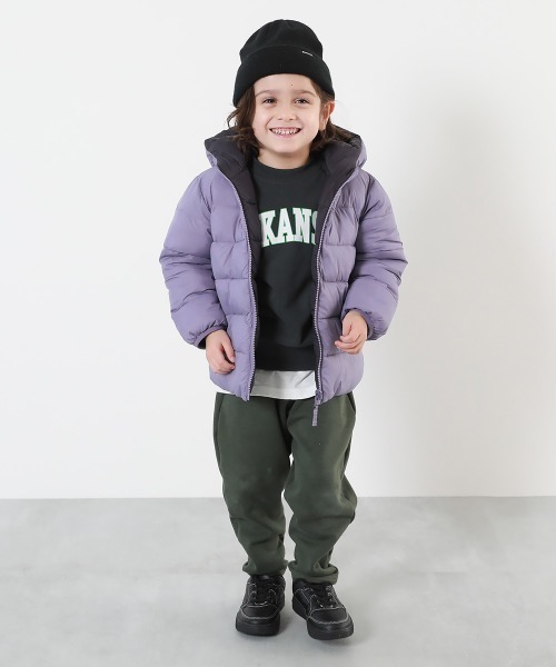 美品 セーブザダック 洗える 裏ふかふか リバーシブル 中綿 ダウンコート 紫 devirock（デビロック） ダウン アウター 洗える ファイバーダウン