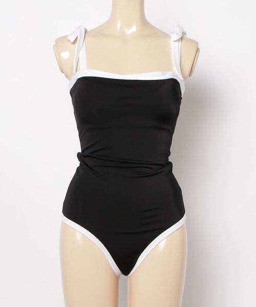 mikomori フリル ワンピース スイムウェア SWIM WEAR]BACK OPEN RIBBON OP(S0146) | mikomori