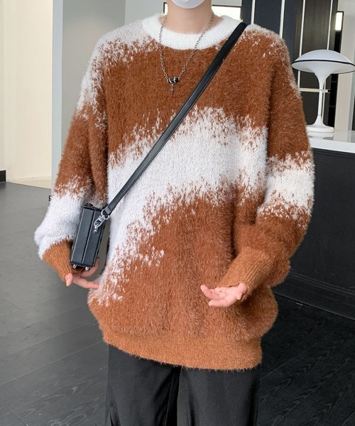 最終値下げ✨美品✨45rpm ウール混 グラデーション シャギーニット セーター セーター ニット 「FVLMEN」gradation shaggy knit pullover
