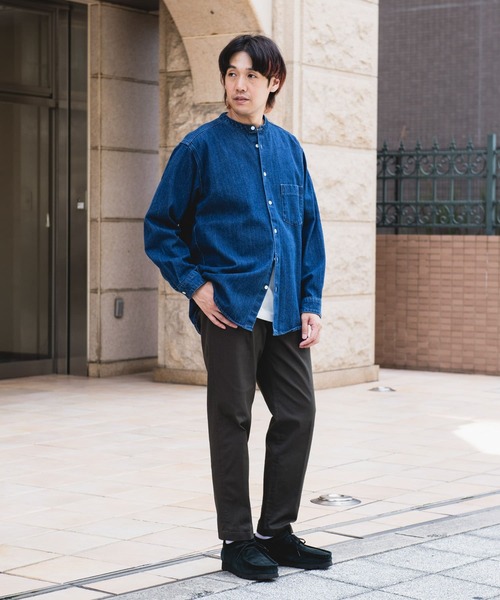 新品タグ付◆ DOORS デニムバンドカラーシャツ　ONE WASH アーバンリサーチ ドアーズ URBAN RESEARCH DOORS 【予約