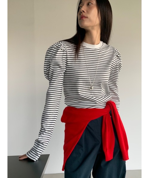 tシャツ 「DIDOT.」パフボーダーロンT レディース