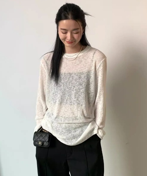 tシャツ 長袖 シアートップス レディース : ZOZOTOWN Yahoo!店