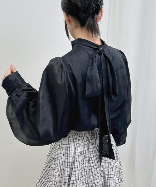 ブラウス シャツ 2wayリボンブラウス レディース nemne ブラウス シャツ 2wayリボンシャツ レディース : ZOZOTOWN