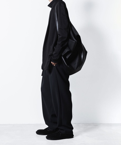 ATTACHMENT コットンダブルフェイスノーカラーカーディガン BLACK ATTACHMENT（アタッチメント） カーディガン 「 直営店・ZOZOTOWN限定