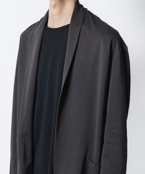 ATTACHMENT カラーレスカーディガン ATTACHMENT カーディガン PE ストレッチリブ カラーレス