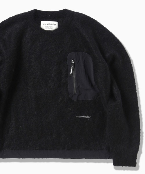アンドワンダー　ニットアウター　サイズ4 and wander セーター ニット wander/アンドワンダー Mohair Wool