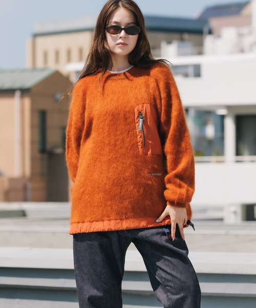 ニット セーター mohair knit po レディース and wander セーター ニット wander/アンドワンダー Mohair Wool