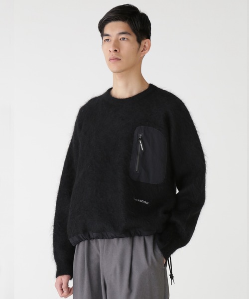 and wander セーター ニット wander/アンドワンダー Mohair Wool