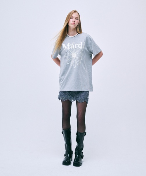 tシャツ UNISEX TSHIRT FLOWERMARDI レディース Mardi Mercredi tシャツ UNISEX TSHIRT FLOWERMARDI レディース