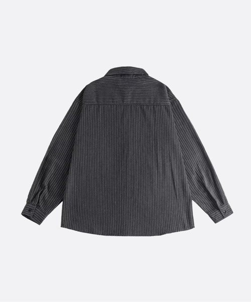 U：UME シャツ Texture Vertical Stripe Shirt メンズ