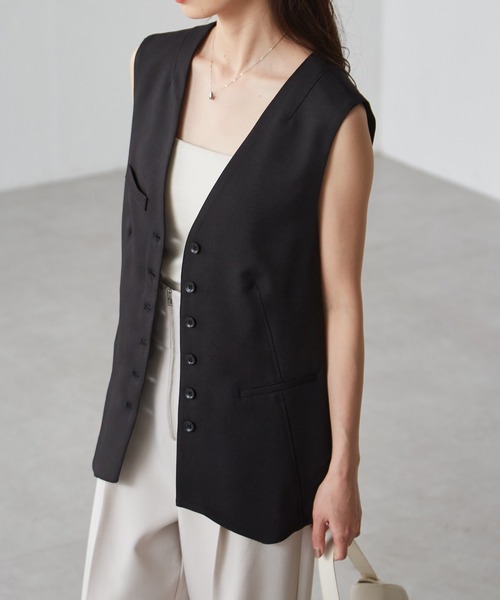 ジレ レディース ベスト[品番：JOKW0016954]｜REAL STYLE
