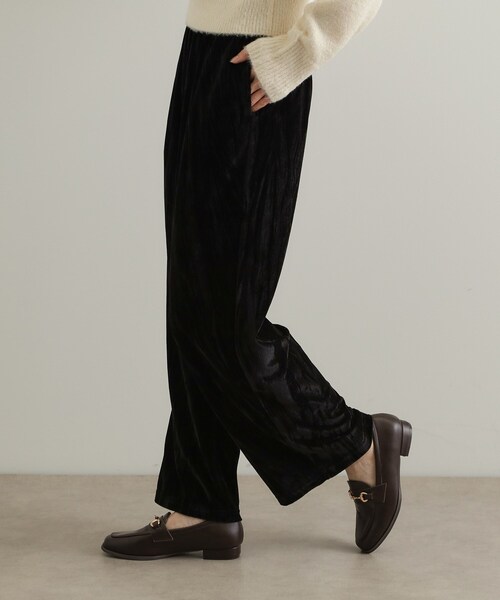 OPAQUE.CLIP（オペークドットクリップ） パンツ クラッシュベロア