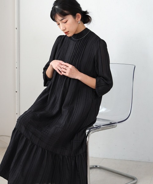 Bou Jeloud（ブージュルード） ワンピース ハイネック ピンタック