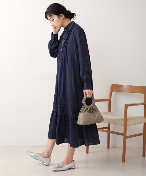 1sマントルピース　アンジュタイプ WEB限定》軽やかギャザーワンピース LE SOUK HOLIDAY｜クロスプラス