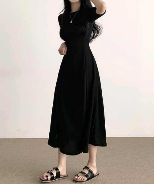 トリココムデギャルソン ドルマンスリーブロングワンピース ポリエステルハイネック ドルマンスリーブギャザーワンピース