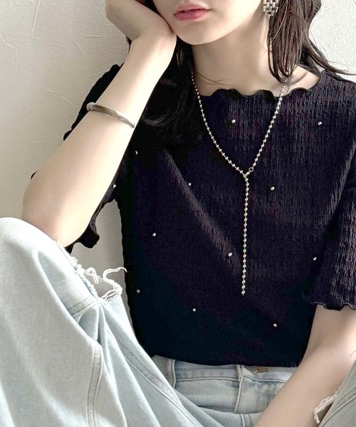 ガラスの人形カットソー classicalelf（クラシカルエルフ） tシャツ 心ときめく夏のスタイルを