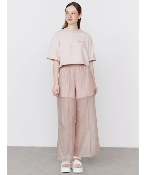 CALNAMUR パンツ SHEER LAYERED SWEAT SHORT PT/シアー