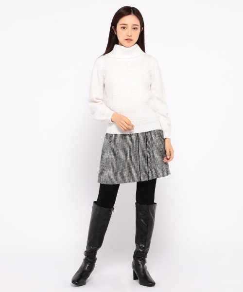 「MISCH MASCH」 タートルネックニット MEDIUM ライトブルー レディース_画像4