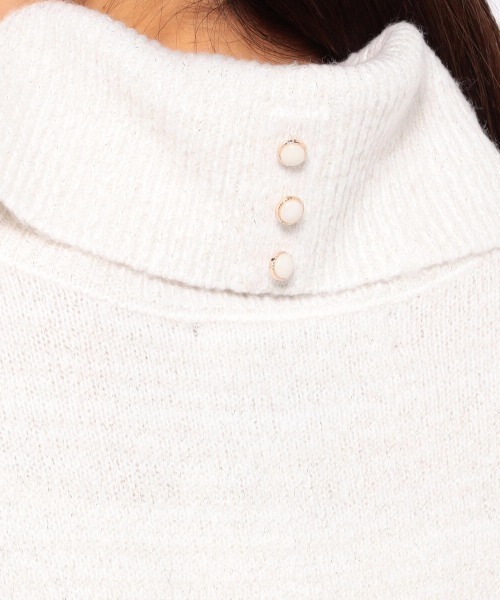 「MISCH MASCH」 タートルネックニット MEDIUM ライトブルー レディース_画像6