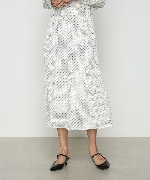 COMME CA（コムサ） スカート サテンワッシャーダイヤ小紋柄 スカート