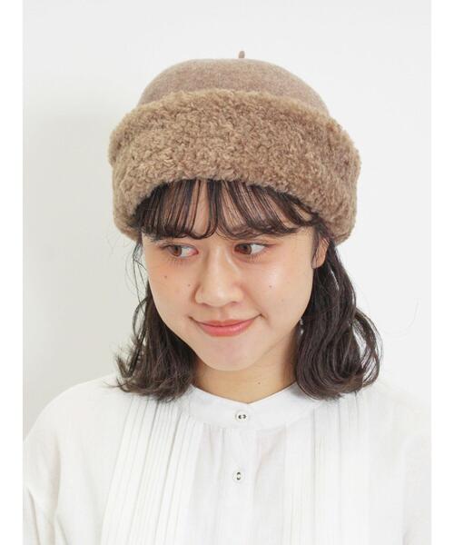 Samansa Mos2（サマンサモスモス） ベレー帽 F モカ レディース