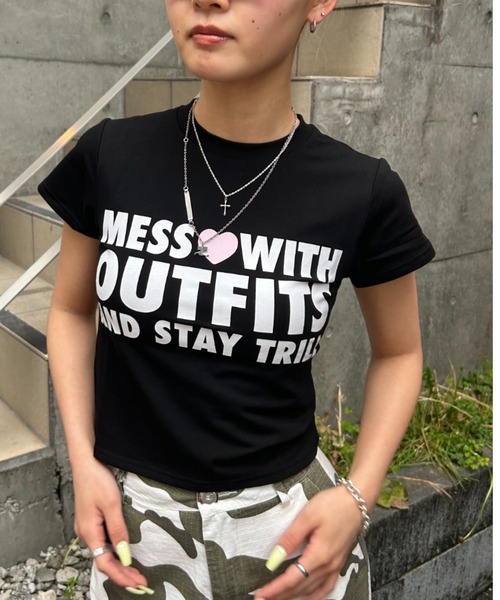 tシャツ クロップドフィットTシャツ レディース